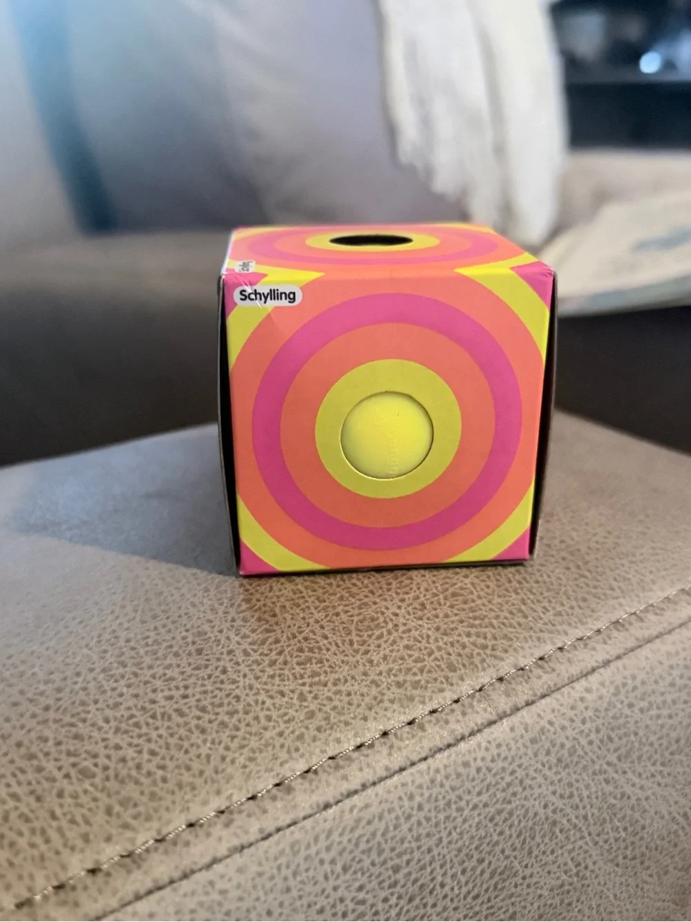 Schylling Kids Cube Toy in Pink and Yellow — Fun Learning Dispenser